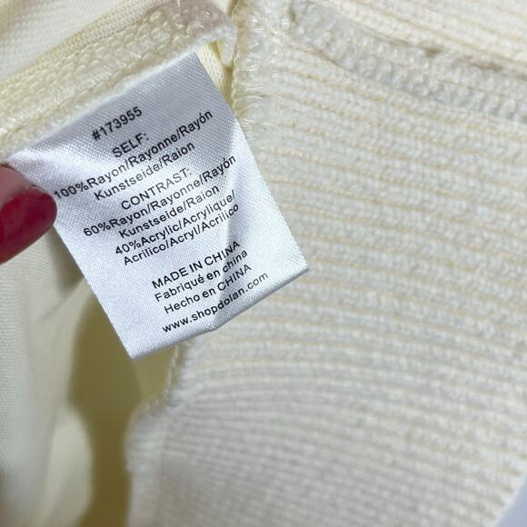 Dolan Cream Sweater with Pink and Brown Stripes - Picture 9 of 10